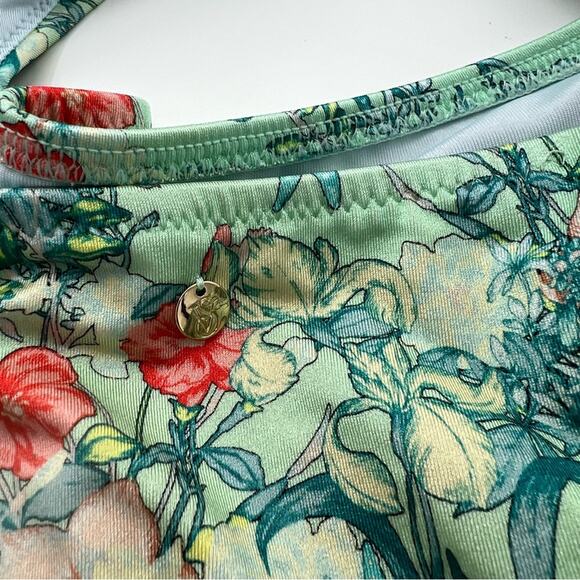 Victoria’s Secret Wrap Criss Cross One Piece Sexy Green Floral Swimsuit Women’s - Picture 10 of 10